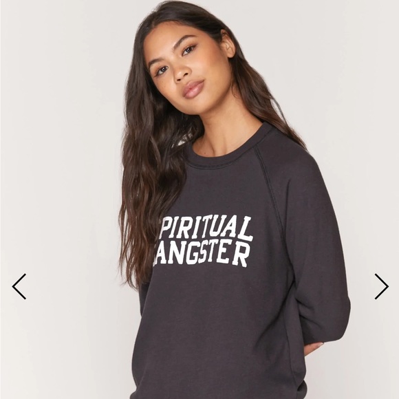 NWOT Spiritual Gangster Blue and Gray SG Pullover XS Unisex MSRP $89 - Picture 9 of 12